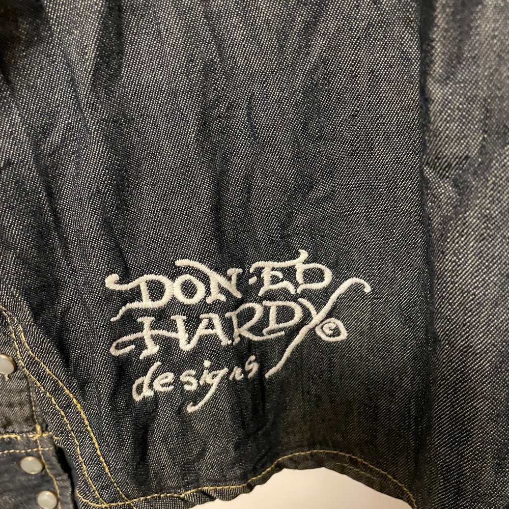 Ed Hardy by Christian Audigier Denim Shirt - Picture 9 of 10